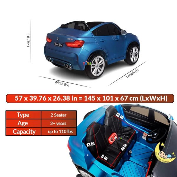 2 Seater Ride On Car Licensed BMW with Leather Seat - Various Colors  21stcenturyessential