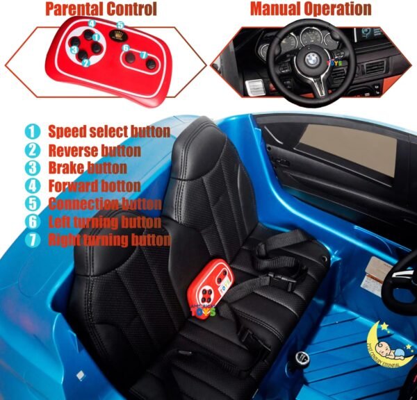 2 Seater Ride On Car Licensed BMW with Leather Seat - Various Colors  21stcenturyessential