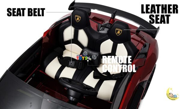 24 Volt Lamborghini 2-Seater Ride On Car with MP4 Touch Screen, Drift Mode  21stcenturyessential