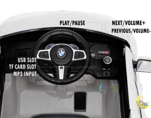 BMW GT Electric Car with Leather Seat - White  21stcenturyessential