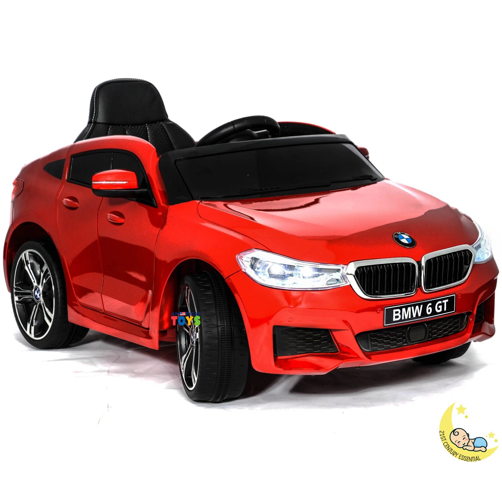 BMW GT Ride On Car with Leather Seat - Red  21stcenturyessential