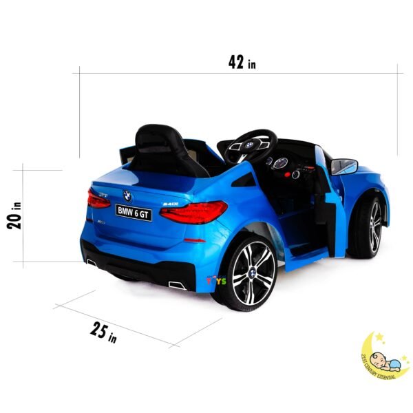 BMW GT Ride On Toy with Leather Seat - Blue  21stcenturyessential