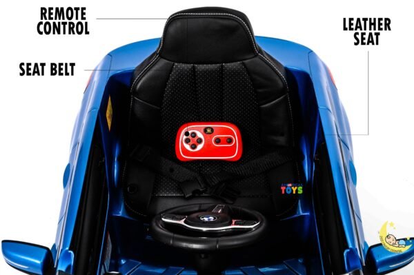 BMW GT Ride On Toy with Leather Seat - Blue  21stcenturyessential