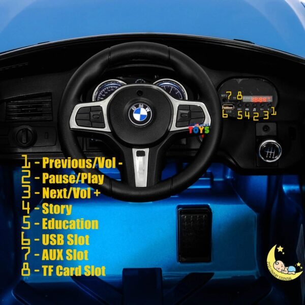 BMW GT Ride On Toy with Leather Seat - Blue  21stcenturyessential