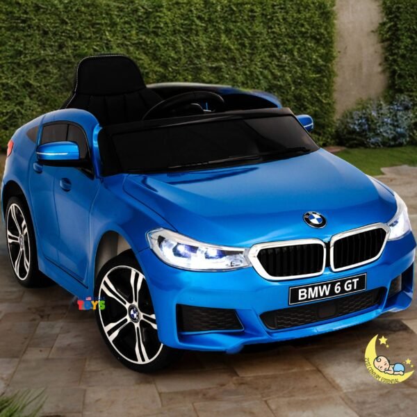 BMW GT Ride On Toy with Leather Seat - Blue  21stcenturyessential