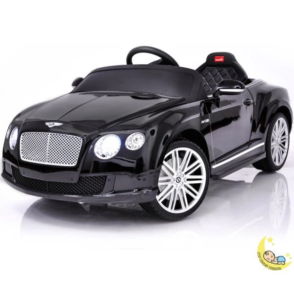 Bentley Continental GT 12V Kids Car with Remote Control - Black  21stcenturyessential