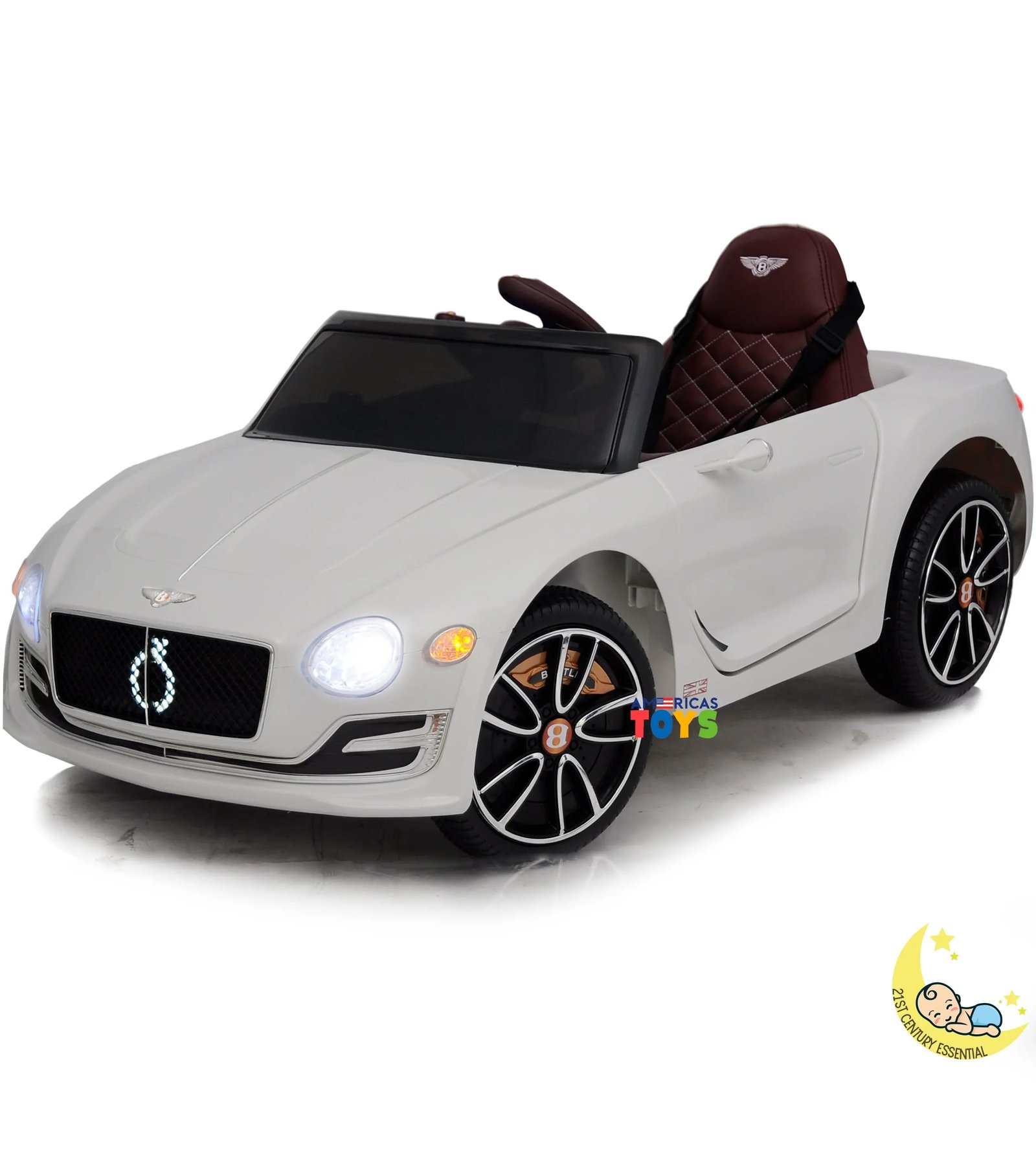 Bentley Kids Car with Scissor Doors — White  21stcenturyessential