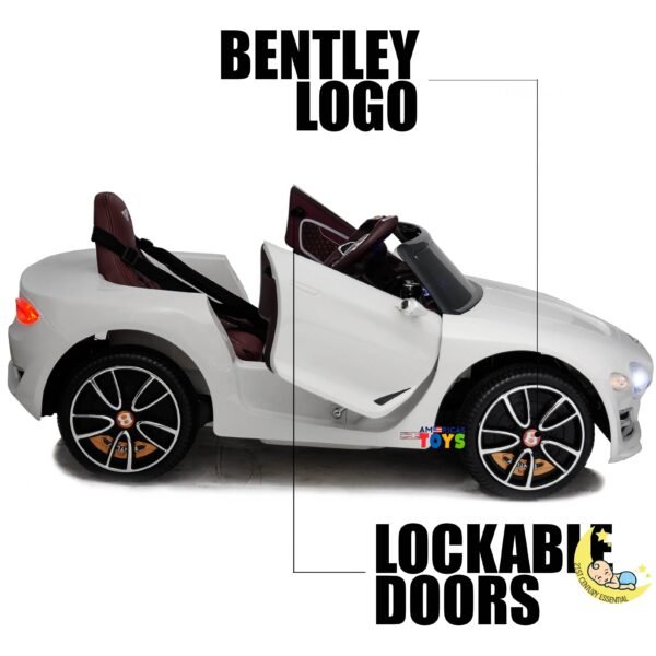 Bentley Kids Car with Scissor Doors — White  21stcenturyessential