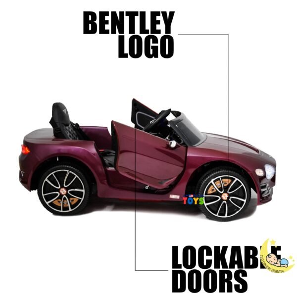 Bentley Kids Ride On Car with Scissor Doors — Purple  21stcenturyessential