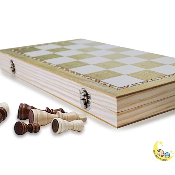 Chess Checkers Backgammon Set Board Games for Kids Not Magnetic