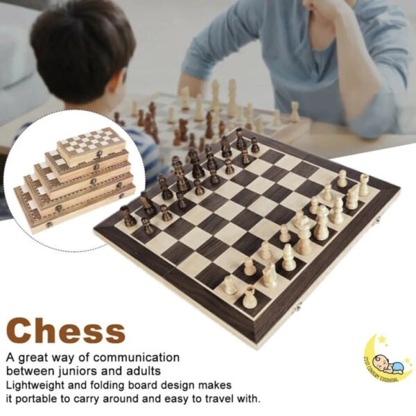 Chess Set 15 in Chess Board Games for Kids Not Magnetic - Image 2