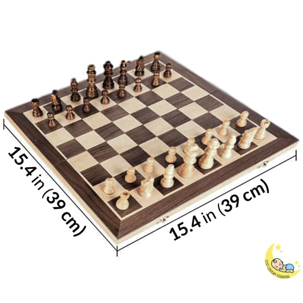 Chess Set 15 in Chess Board Games for Kids Not Magnetic - Image 4