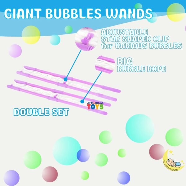 Giant Bubble Wands Set of 2 - Purple Bubble Solution NOT Included  21stcenturyessential