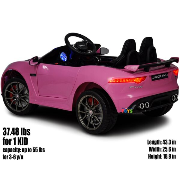 Jaguar Toddler Ride On Car with Remote Control - Pink  21stcenturyessential