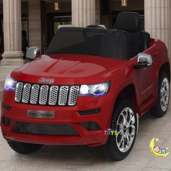 Jeep Cherokee Ride On Car 12V Powered Truck with Remote Control - Red  21stcenturyessential