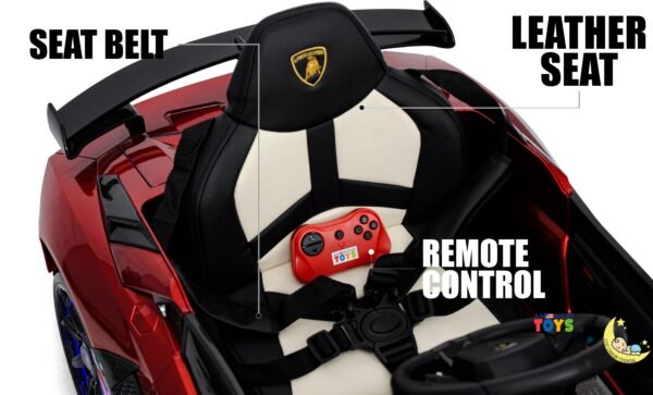 Lamborghini Aventador with built-in MP4 Screen, Remote Control - Red  21stcenturyessential