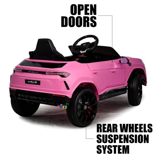 Lamborghini Urus Kids Car with Leather Seat - Pink  21stcenturyessential