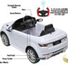 Land Rover Ride On Car with Remote Control - White  21stcenturyessential