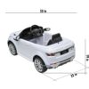 Land Rover Ride On Car with Remote Control - White  21stcenturyessential