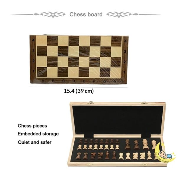 Magnetic Chess Set 15 in Chessboard with Srorage Board Games - Image 6