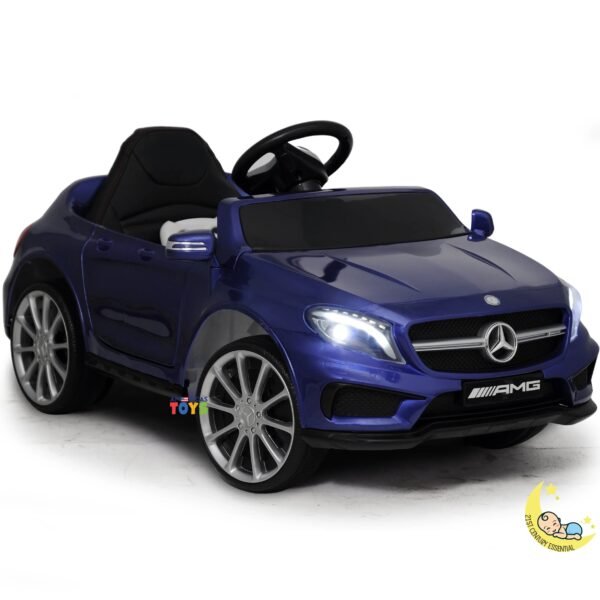 Mercedes AMG Ride On Car with Remote Control, Leather Seat - Blue  21stcenturyessential