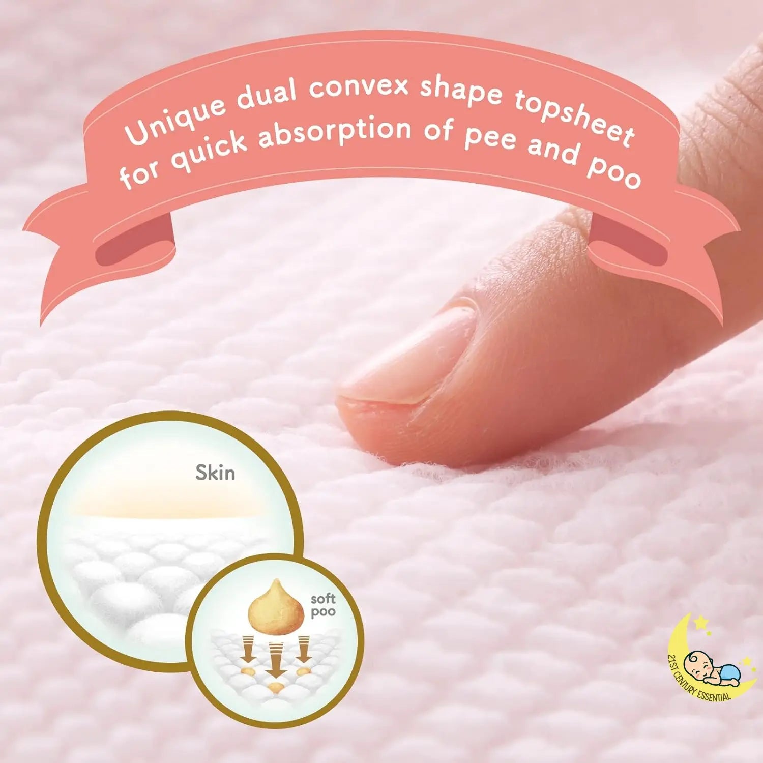 Merries First Premium Diapers Tape Type Size Medium (13-24 lbs) - Image 4