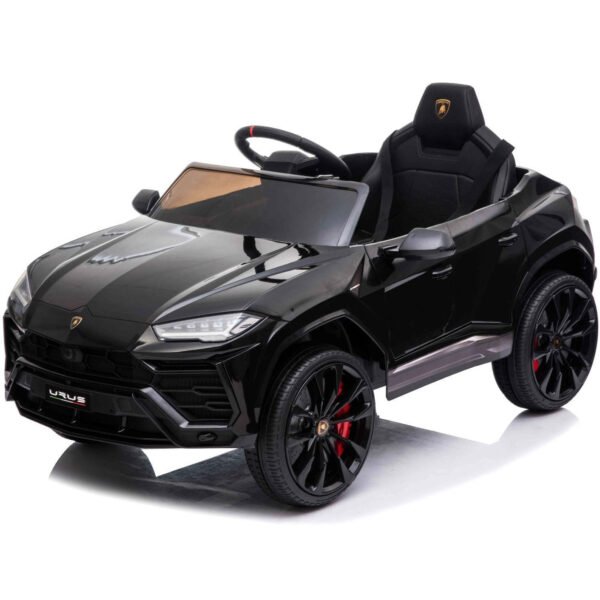 Ride On Lamborghini SUV Ride On Toys with Leather Seat - Black  21stcenturyessential